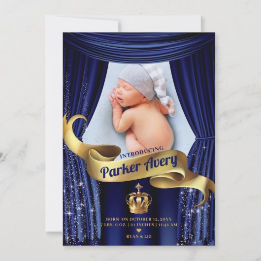 Carte Royal Blue Gold Prince (Devant)