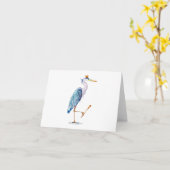 Carte Royal Blue Heron (Fleur jaune)