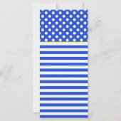 Carte Royal Blue Pois et stries-Monogram STaylor (Dos)