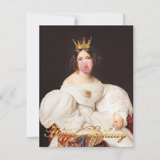 Carte Royal Burst rose bulle gomme Diva Joyeux anniversa (Devant)