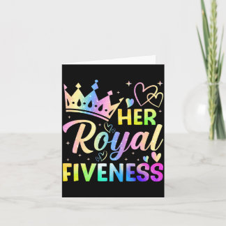 Carte Royal Fiveness 5e anniversaire 5 ans pour filles