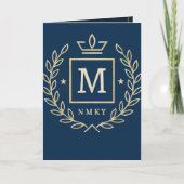 Carte "Royal NMKY Emblem – Monogram M Crest Design" (Devant)