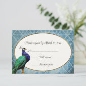 Carte Royal Peacock Blue RSVP (Debout devant)