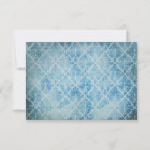 Carte Royal Peacock Blue RSVP (Dos)