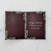 Carte Royal Red & Silver King of the Dead Birthday Card (Intérieur)
