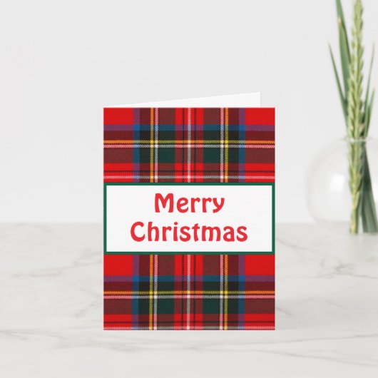 Carte Royal Stewart Christmas Plaid Follot (Devant)