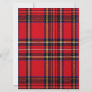 Carte Royal Stewart tartan rouge noir plaid