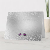 Carte Royal violet Parties scintillant fabuleuse yeux gr (Dos)