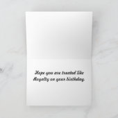 Carte royale d'anniversaire de chat (Intérieur)