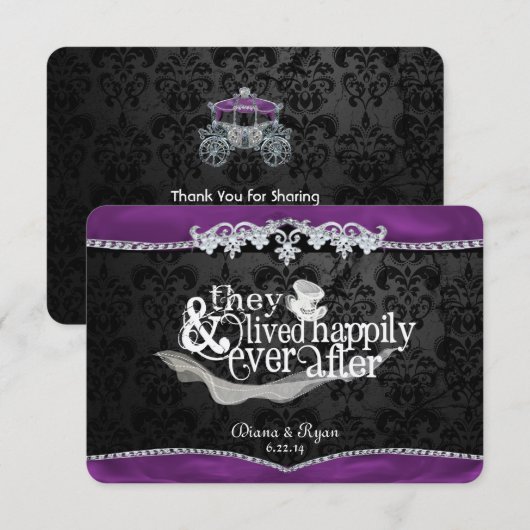 Carte royale de conte de fées merci (Devant / Derrière)