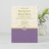 carte royale de violet et d'faire-part de mariage  (Debout devant)