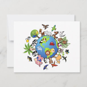 Carte Royaume animal pacifique - Animaux autour du monde