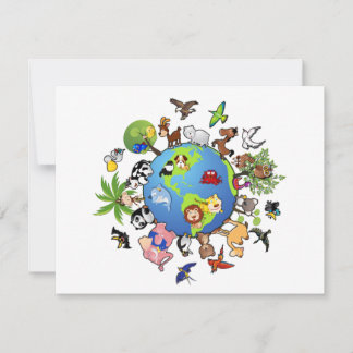 Carte Royaume animal pacifique - Animaux autour du monde