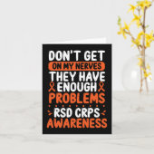 Carte RSD CRPS Warrier Orange Ribbon sur mes Nerves CRPS (Fleur jaune)
