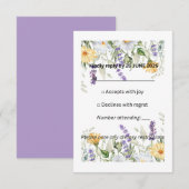 CARTE RSP ROMANCE JARDIN RUSTIQUE (Devant / Derrière)