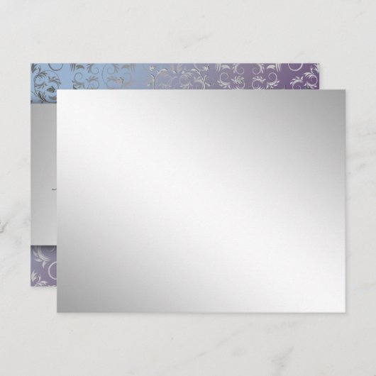 Carte RSVP 311-Argent Divine Hydrangea (Devant / Derrière)