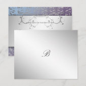 Carte RSVP 311-Argent Divine Hydrangea (Devant / Derrière)