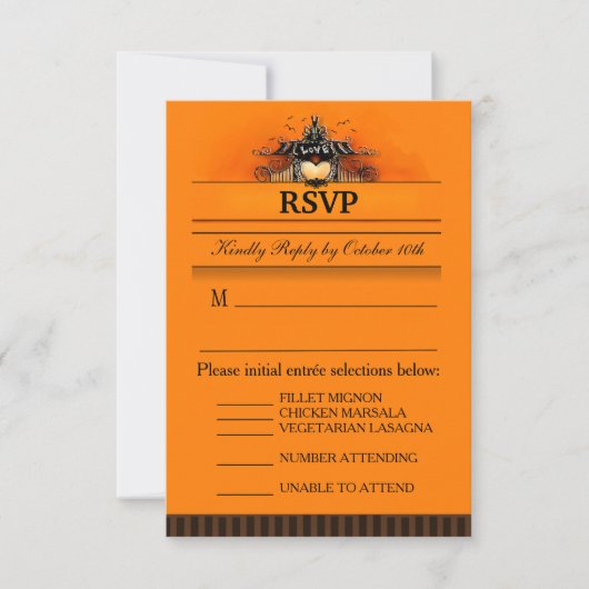 Carte RSVP 3.5x5 - Sélections de menu - Halloween  (Devant)