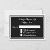 Carte RSVP 3D élégante (Devant)