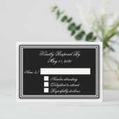 Carte RSVP 3D élégante (Debout devant)
