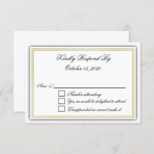 Carte RSVP 3D élégante