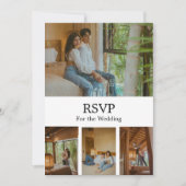 Carte RSVP 4 photo minimaliste moderne (Devant)
