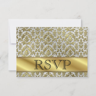 Carte RSVP 50e anniversaire de mariage en or
