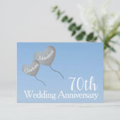 Carte RSVP 70ème anniversaire de mariage de platin (Debout devant)