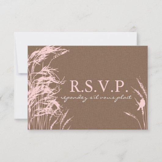 Carte RSVP A2 pour mariée d'automne douce (Devant)