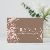 Carte RSVP A2 pour mariée d'automne douce (Debout devant)