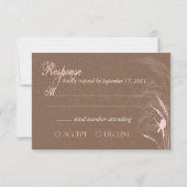 Carte RSVP A2 pour mariée d'automne douce (Dos)