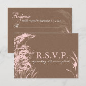 Carte RSVP A2 pour mariée d'automne douce (Devant / Derrière)