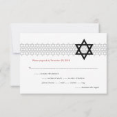 Carte RSVP à barres/Bat mitzvah (Dos)