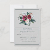 Carte RSVP À feuillage persistant du Bouquet Bourg (Devant)