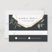 Carte RSVP à feuille d'olive (Devant)