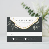 Carte RSVP à feuille d'olive (Debout devant)