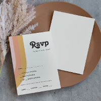 Carte RSVP à la carte Rainbow Choice Retro 70 mode