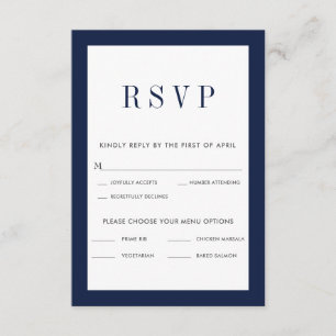 Carte RSVP à la frontière de la marine classique a