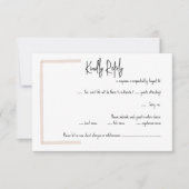 Carte RSVP à main Mariage d'été (Devant)