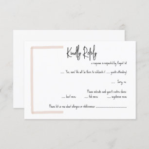 Carte RSVP à main Mariage d'été
