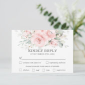 Carte RSVP à Mariage flou doux (Debout devant)