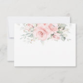 Carte RSVP à Mariage flou doux (Dos)