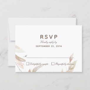 Carte RSVP à réponse simple de la branche d'automn