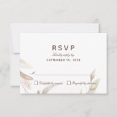 Carte RSVP à réponse simple de la branche d'automn (Devant)