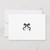 Carte RSVP à ruban moderne avec code QR (Dos)