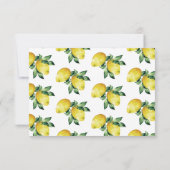 Carte RSVP à thème citron (Dos)