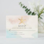 Carte RSVP à thème plage (Debout devant)