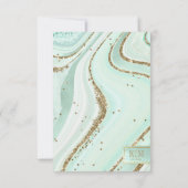 Carte RSVP Abstrait Agate Mariage Mint ID827 (Dos)