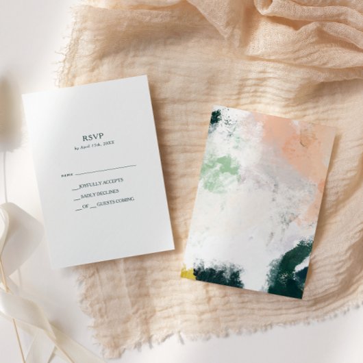 Carte RSVP Abstraite colorée