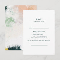 Carte RSVP Abstraite de demande de chanson colorée